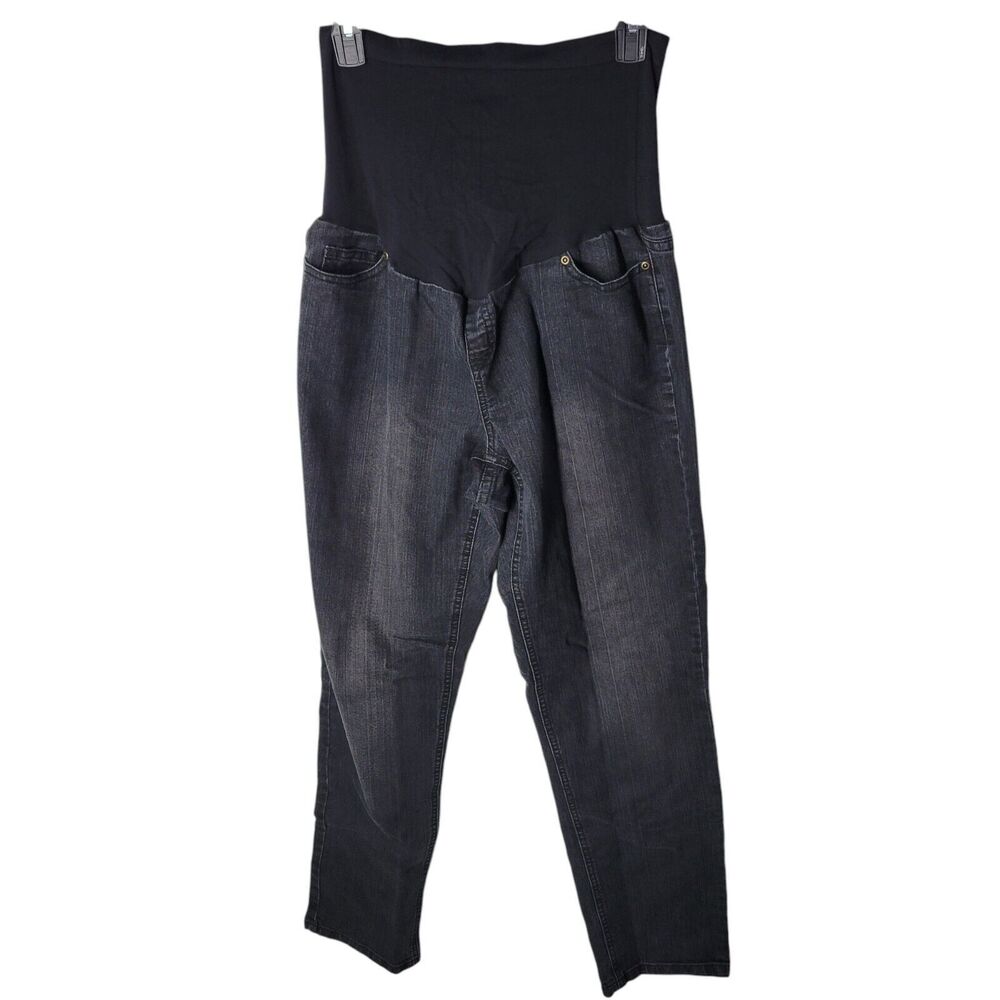 Belly by Design Womens Size M Black Solid Maternity Jeans